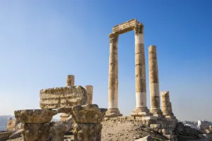 Remains of the Temple of Hercules on the Citadel, Amman, Jordan Remains of the Temple of Hercules on the Citadel, Amman, Jordan