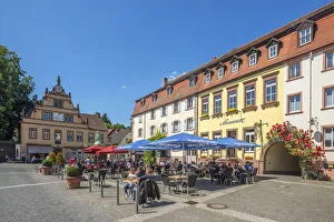 Restaurants at the old town of Ottweiler, Saarland, Germany Restaurants at the old town of Ottweiler, Saarland, Germany