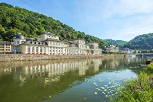 River Lahn with Kurhaus, Bad Ems, Rhineland-Palatinate, Germany River Lahn with Kurhaus, Bad Ems, Rhineland-Palatinate, Germany