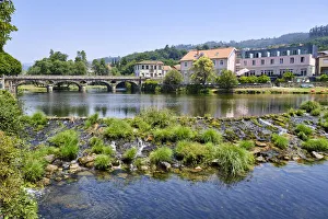 The river Vez at the historic center of Arcos de Valdevez, Alto Minho, Portugal The river Vez at the historic center of Arcos de Valdevez, Alto Minho, Portugal