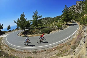Road cyclists at Episkopi, Crete, Greece, Europe MR Road cyclists at Episkopi, Crete, Greece, Europe MR