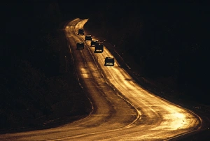 US Southwest Landscapes Prints: Road at sunset