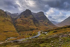 Road Winding Through Glencoe, Highland Region, Scotland Road Winding Through Glencoe, Highland Region, Scotland