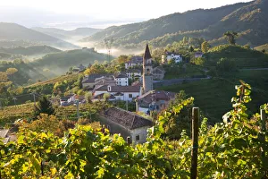 Rolle village & Prosecco vineyards, Veneto, Italy Rolle village & Prosecco vineyards, Veneto, Italy