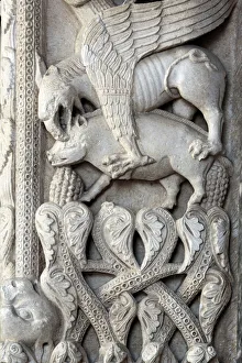 Romanesque portal by master sculptor Radovan (1240s), cathedral of St. Lawrence, Trogir Romanesque portal by master sculptor Radovan (1240s), cathedral of St. Lawrence, Trogir