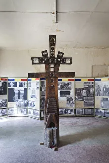 Romania, Banat Region, Timisoara, Permanent Exhibition of the 1989 Revolution, wooden Romania, Banat Region, Timisoara, Permanent Exhibition of the 1989 Revolution, wooden