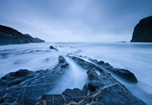 Rugged shores of Crackington Haven, a cove in North Cornwall, England Rugged shores of Crackington Haven, a cove in North Cornwall, England