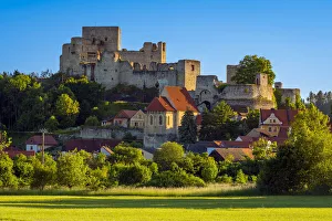 Ruins of Rabi castle on sunny day, Rabi, Klatovy District, Plzen Region, Czech Republic Ruins of Rabi castle on sunny day, Rabi, Klatovy District, Plzen Region, Czech Republic