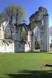 Ruins of St Marys Abbey church, York, North Yorkshire, England, UK Ruins of St Marys Abbey church, York, North Yorkshire, England, UK