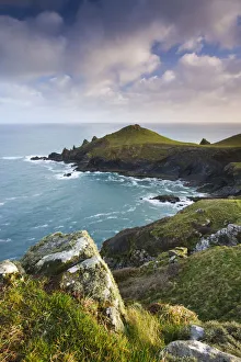 Adam Burton AWL Images Prints: Rumps Point from Pentire Head, Cornwall, England. Spring (April) 2009