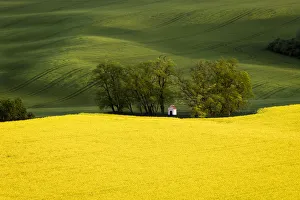 Saint Barbora Chapel at sunrise, Strazovice, Hodonin District, South Moravian Region Saint Barbora Chapel at sunrise, Strazovice, Hodonin District, South Moravian Region
