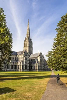 Salisbury Cathedral Print, Wiltshire, England