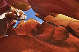 Sandstone erosion landscape in Canyon X - USA, Arizona, Coconino, Lake Powell, Page Sandstone erosion landscape in Canyon X - USA, Arizona, Coconino, Lake Powell, Page