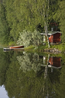 Sauna & Lake Reflections, Lapland, Finland Sauna & Lake Reflections, Lapland, Finland