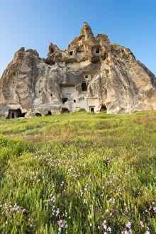 Scenic landscape view in springtime near Goreme, Cappadocia, Turkey Scenic landscape view in springtime near Goreme, Cappadocia, Turkey