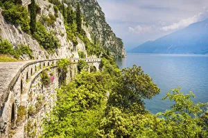 Scenic road SS45 on the west coast of Garda Lake near Tremosine. Brescia Province Scenic road SS45 on the west coast of Garda Lake near Tremosine. Brescia Province