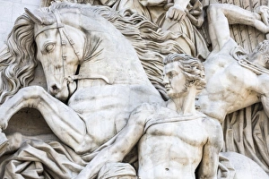 Sculpture La Resistance de 1814, by Antoine Etex, Arc de Triomphe, Paris, France Sculpture La Resistance de 1814, by Antoine Etex, Arc de Triomphe, Paris, France
