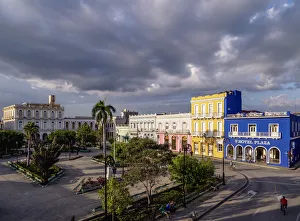 Historic Sites In Cuba Prints: Serafin Sanchez Park, elevated view, Sancti Spiritus, Sancti Spiritus Province, Cuba