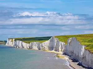 Seven Sisters Cliffs Print, Elevated View