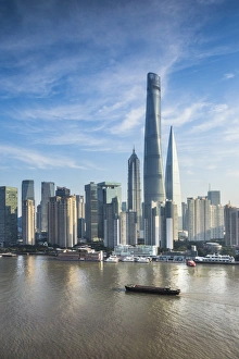 Shanghai Tower and the Pudong skyline across the Huangpu river, Shanghai, China Shanghai Tower and the Pudong skyline across the Huangpu river, Shanghai, China