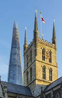 The Shard & Southwark cathedral, London, England, UK The Shard & Southwark cathedral, London, England, UK