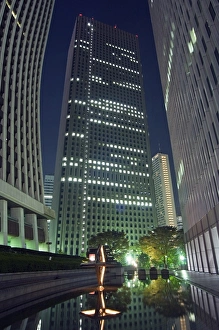 Shinjuku skyscrapers and city buildings at night Shinjuku skyscrapers and city buildings at night