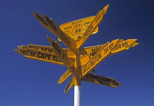 South Island New Zealand Print of Bluff Signpost