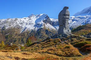Simplon Eagle Statue Print, Simplon Pass, Switzerland