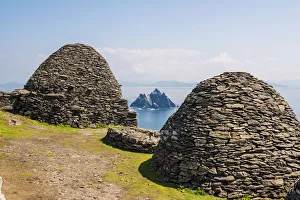 European Monastery Architecture Prints: Skellig Michael (Great Skellig), Skellig islands, County Kerry, Munster province, Ireland