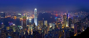 Skyline of Hong Kong from Victoria Peak, Hong Kong, China Skyline of Hong Kong from Victoria Peak, Hong Kong, China
