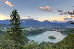 Slovenia, Bled, Lake Bled and Julian Alps Slovenia, Bled, Lake Bled and Julian Alps