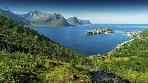 Norway Collection: The small town of Husoy, found in the northern part of Senja island in Northern Norway, Norway