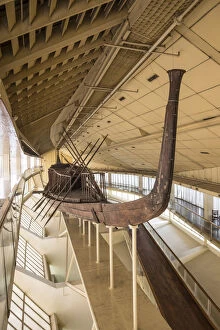 Historic Cairo Collection: Solar Boat / Khufu ship dating back to 2500 bc, Giza, Cairo, Egypt