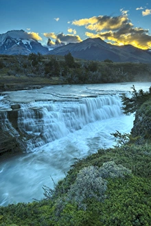 South America, Andes, Patagonia, Torres del Paine National Park, Paine river falls South America, Andes, Patagonia, Torres del Paine National Park, Paine river falls