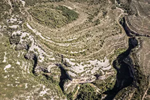 Spain, Aragon, Huesca, Alquezar, Beginning of the Vero river canyon Spain, Aragon, Huesca, Alquezar, Beginning of the Vero river canyon