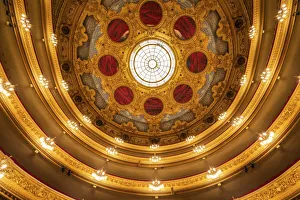 Spain, Catalonia, Barcelona, Liceu, The ceiling of the Liceu theatre Spain, Catalonia, Barcelona, Liceu, The ceiling of the Liceu theatre