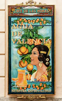 Prints of Spain, Comunidad Valenciana, Valencia, Old wall advertisting in the historic centre Spain Prints: Valencia Historic Centre Print, Comunidad Valenciana Spain