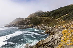 Spain, Galicia, Vigo, Cies Islands, View of the lighthouse from Punta de Carracido Spain, Galicia, Vigo, Cies Islands, View of the lighthouse from Punta de Carracido