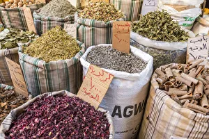 Spices & herbs for sale in Amman market, Amman, Jordan Spices & herbs for sale in Amman market, Amman, Jordan