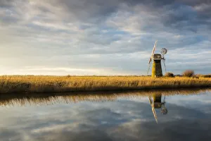 St. Benets Mill Print, Norfolk Broads Reflection
