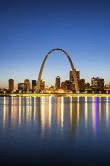 St. Louis Skyline at Night, Missouri, USA St. Louis Skyline at Night, Missouri, USA