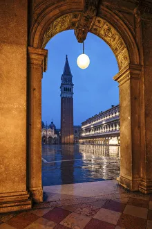 Venice Cathedral Prints: St Marks Square and St Marks Cathedral, Piazza San Marco