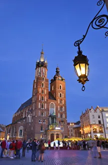 St. Marys Basilica at the Central Market Square (Rynek) of the Old Town of St. Marys Basilica at the Central Market Square (Rynek) of the Old Town of