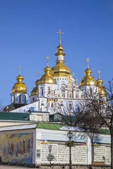 Ukraine Cities Prints: St. Michaels monastery, Sofiyivska Square, Kiev (Kyiv), Ukraine
