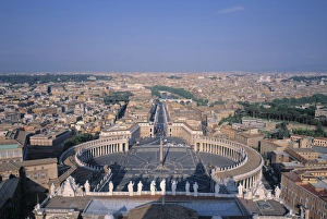 Prints of St. Peters Piazza, Vatican, Rome, Italy Vatican City Prints: St. Peter's Piazza Print, Vatican City, Italy