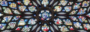 Stained-glass windows in the upper chapel of Sainte Chapelle, Paris, France Stained-glass windows in the upper chapel of Sainte Chapelle, Paris, France