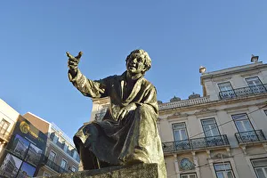 Statue of Chiado, Antonio Ribeiro Chiado, a 16th century playful and tricksy poet Statue of Chiado, Antonio Ribeiro Chiado, a 16th century playful and tricksy poet