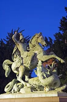 Images Dated 18th July 2006: Statue of St George and the Dragon