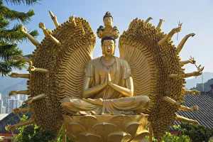 Print of a Statue at Ten Thousand Buddhas Monastery