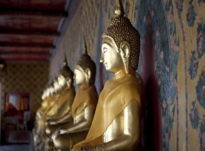 Statues of Buddha in the Wa Arun Temple in Bangkok Thailand Statues of Buddha in the Wa Arun Temple in Bangkok Thailand